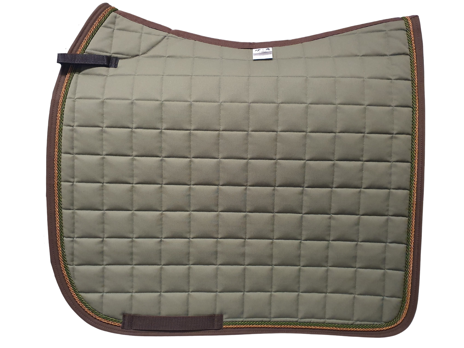 Dressage Saddle Pad - Olive/Brown