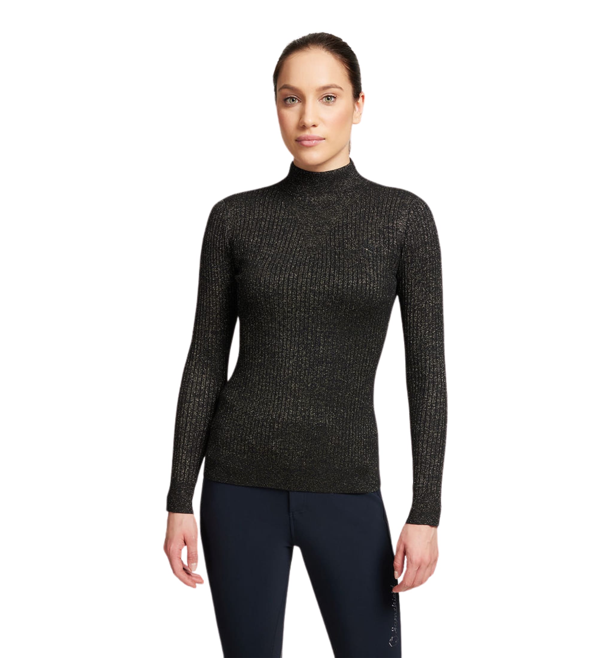 Lidia Pullover - Black Gold Lurex