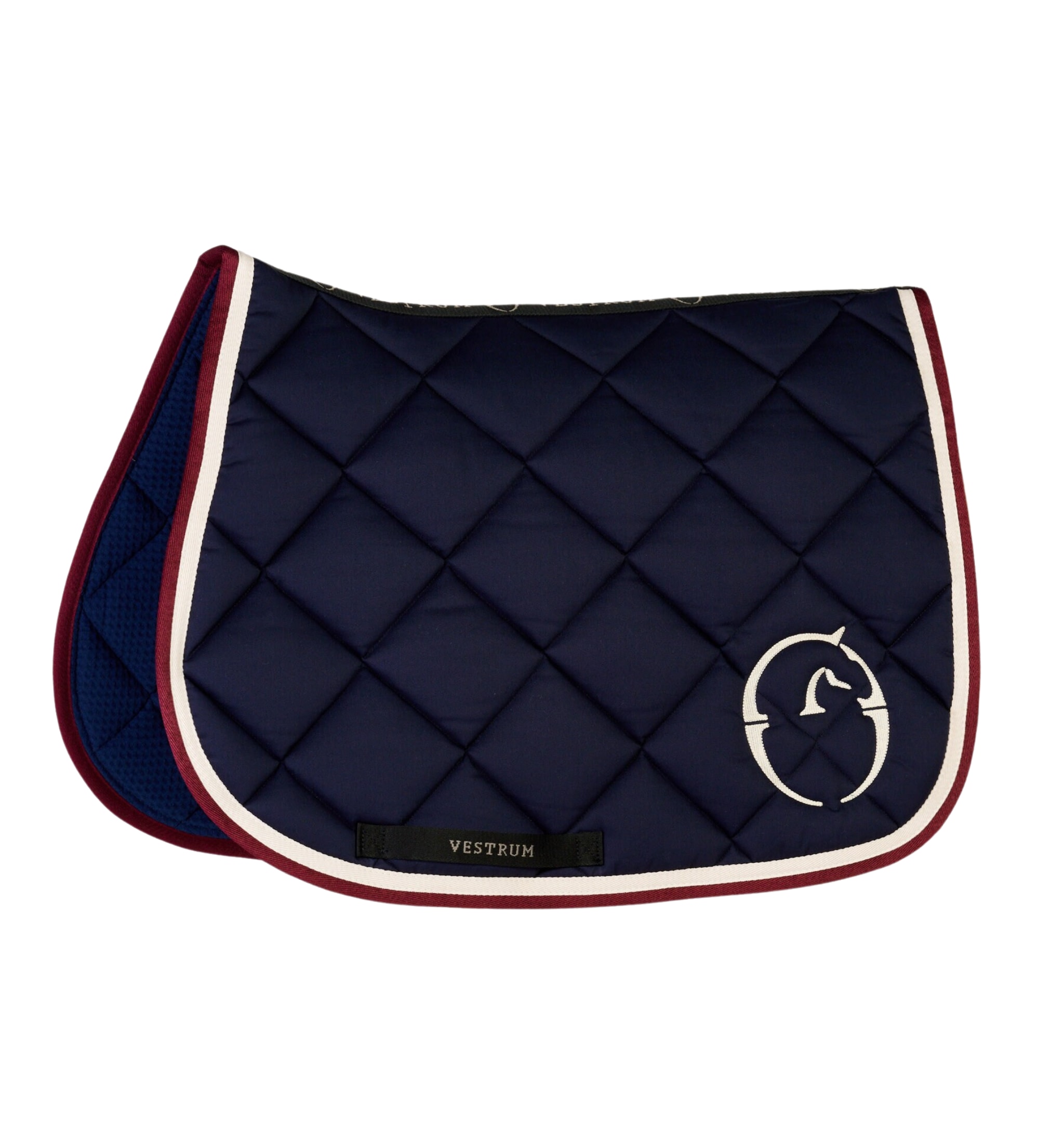 Bonn Jumping Saddle Pad - Navy/White/Burgundy